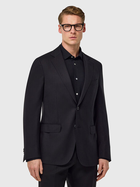 Вълнено сако в черен цвят  - 1