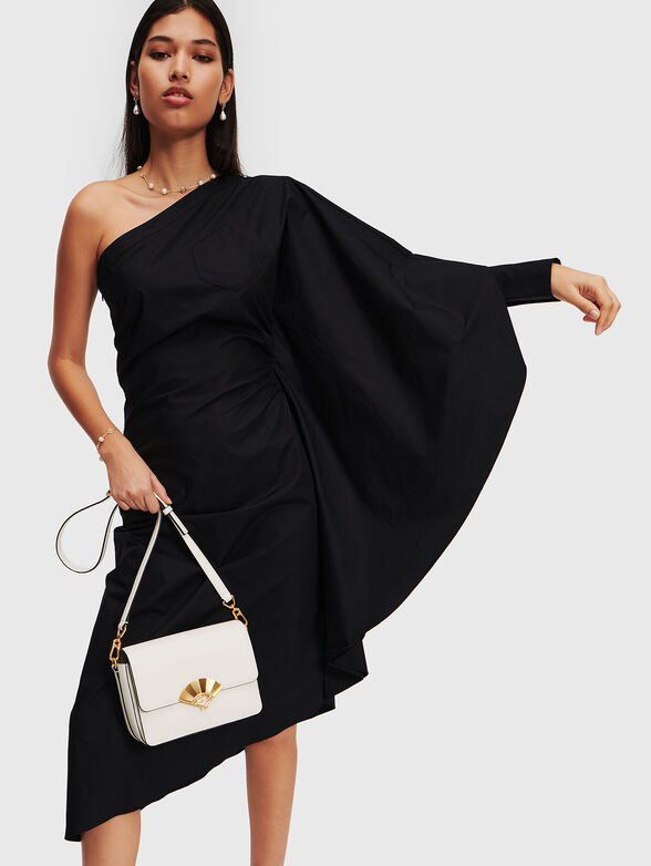 K/SIGNATURE leather crossbody bag in beige - 2