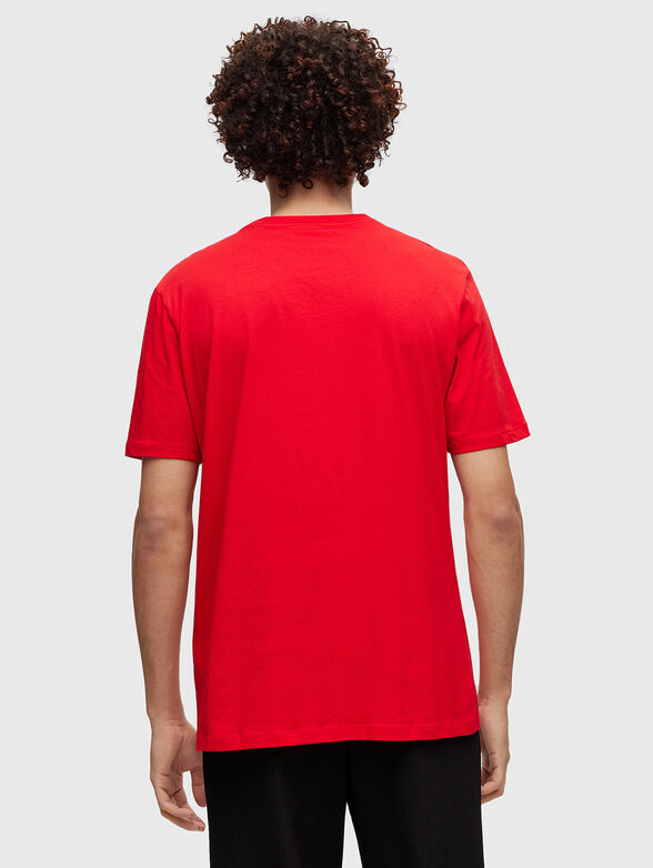 Black cotton T-shirt with logo print - 3