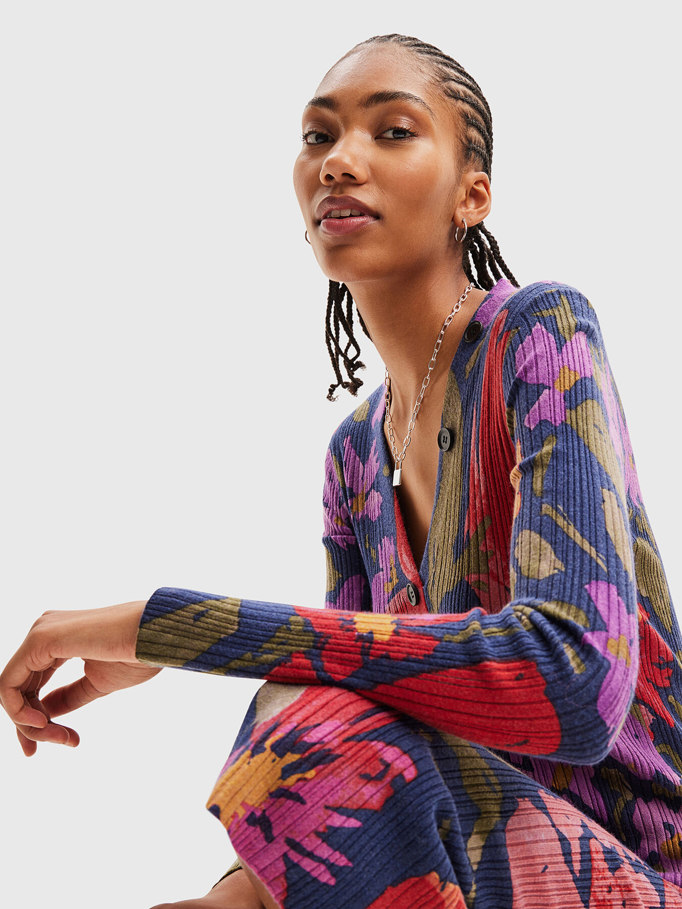 Dress with floral print brand DESIGUAL — Globalbrandsstore