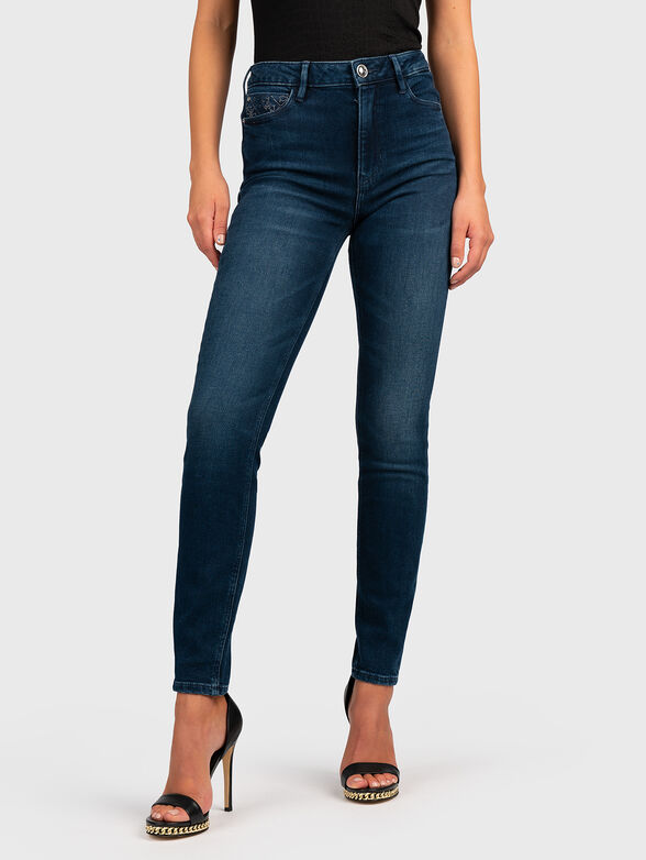 Skinny jeans with rhinestone detail - 1
