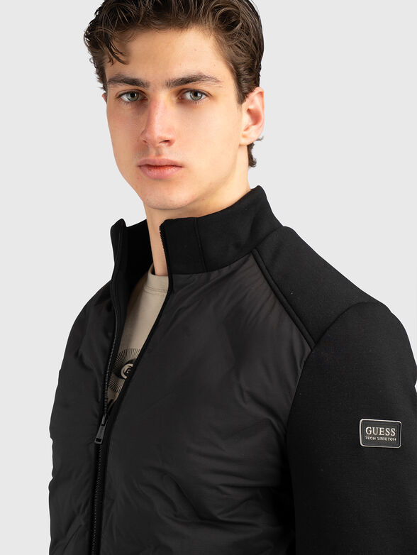 Black jacket with a quilted effect - 4