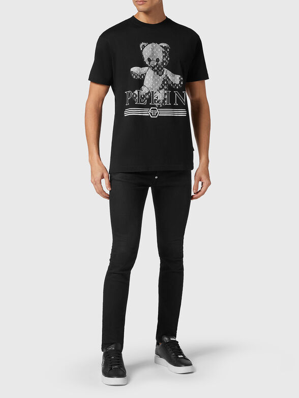 TATTOO print black T-shirt  - 2