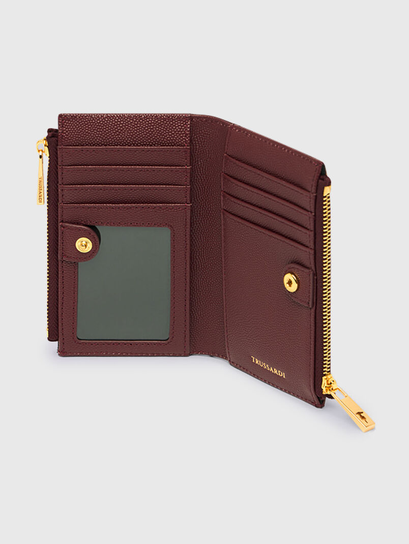 Leather cardholder with mini logo - 3