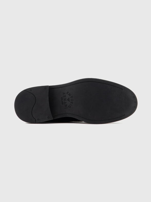 Leather elegant shoes with eyelets - 5