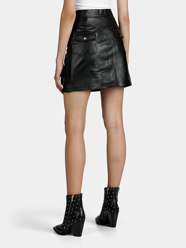 Black leather skirt - 4