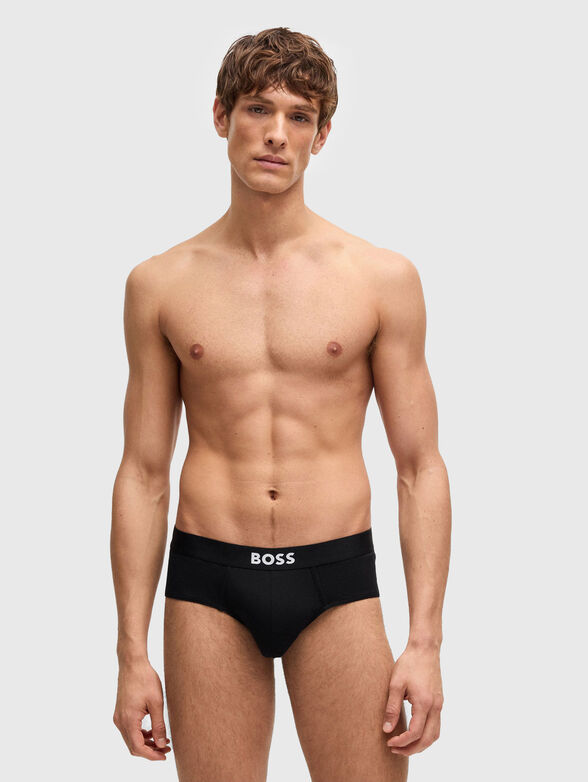 Set of three pairs of briefs with logo - 5