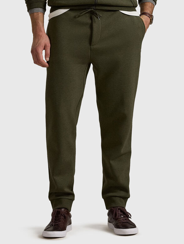 Sports trousers with logo embroidery - 1