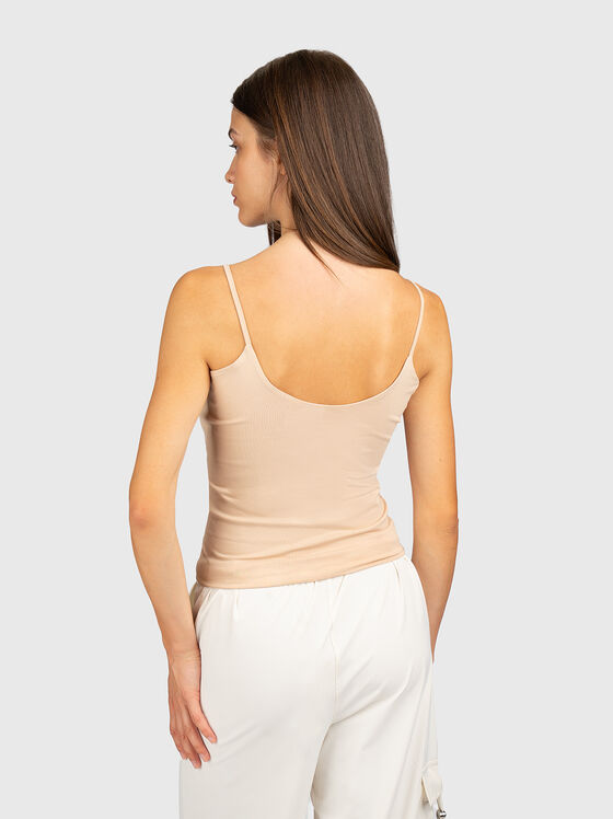 Rhinestone logo tank top - 2