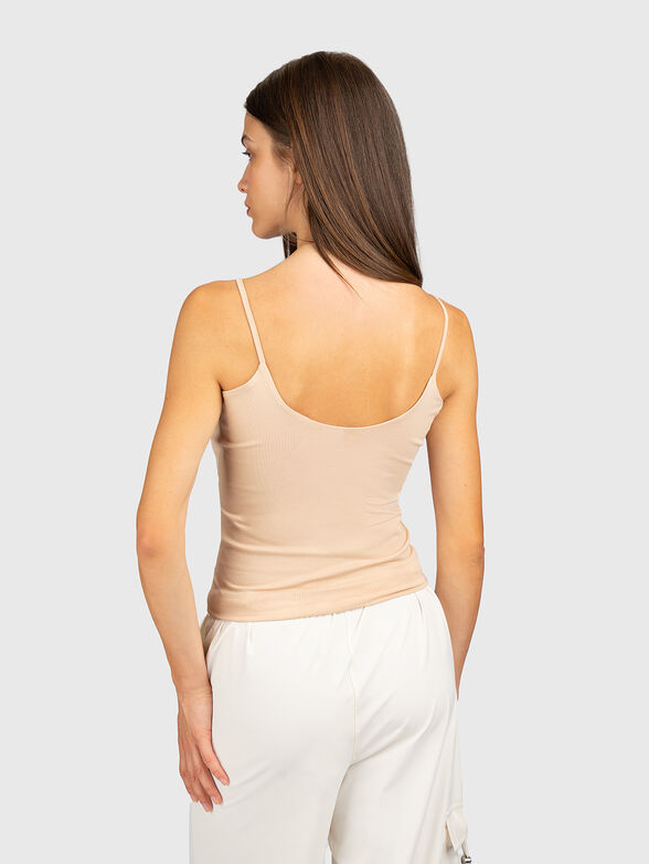 Rhinestone logo tank top - 2