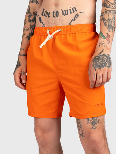 VINTAGE orange beach shorts - 5