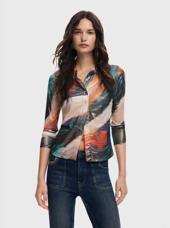 Риза с полупрозрачен ефект - 1