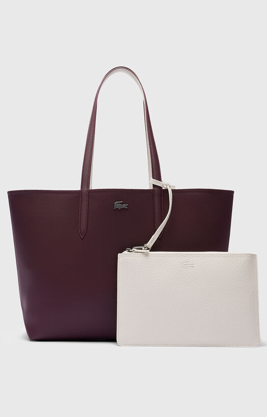 Lacoste Bag Sac A Main Lacoste Violet ANNA Reversible Tote Bag