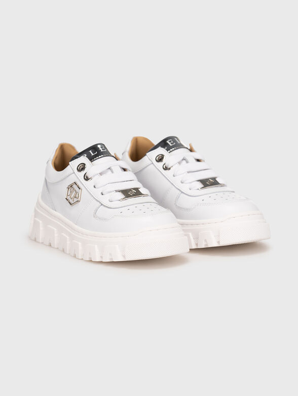 Leather sneakers with logo detail - 2