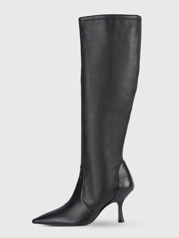 NAOMI 75 leather boots with heels - 4