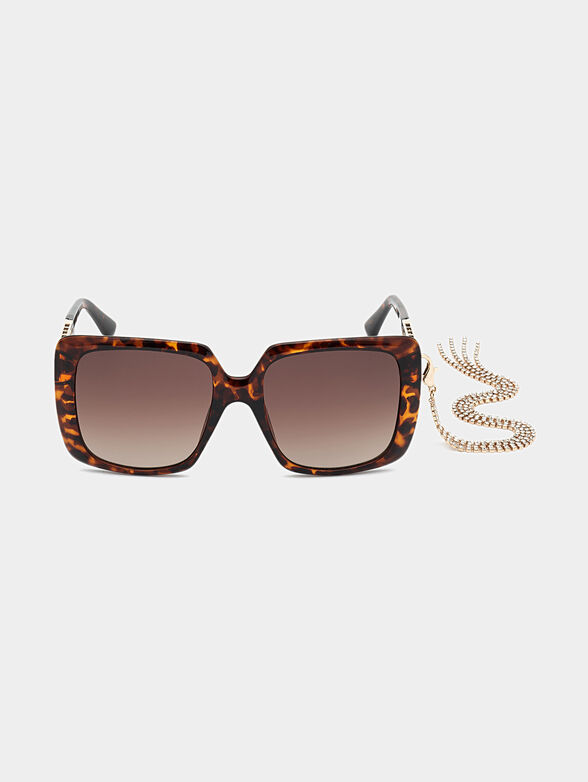 Sun glasses with brown frames and metal detail - 6