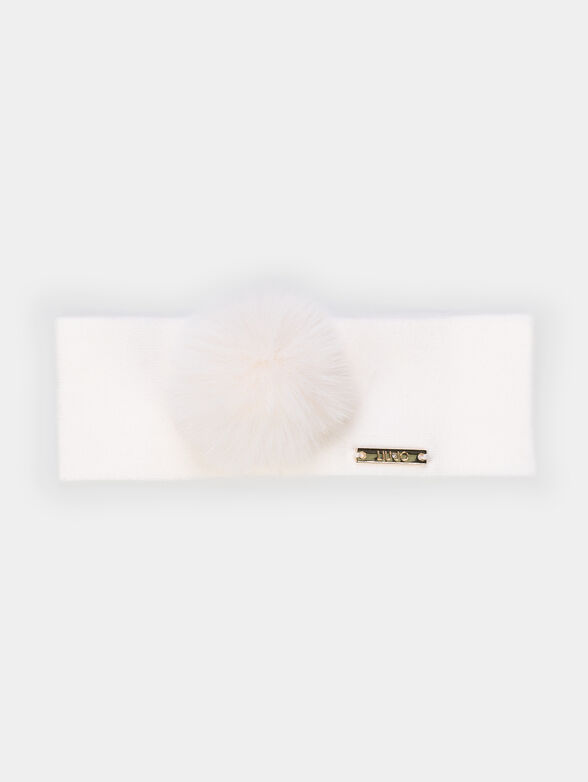 White knitted headband - 1