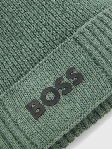 Knitted hat with accent logo - 4