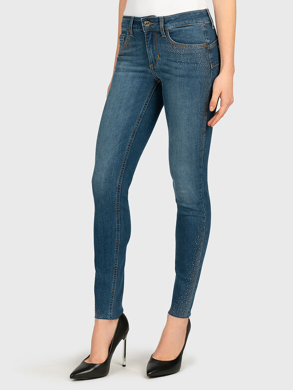 Skinny jeans with gemstones - 1