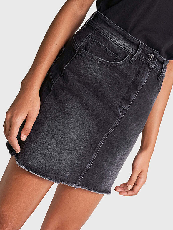 SECRET GLAMOUR Denim skirt with push-in effect - 4