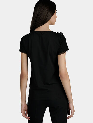 Black t-shirt with silver caps - 4
