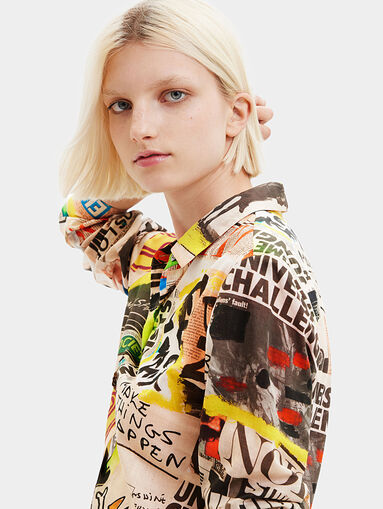 MECHA multicolored shirt with print - 4