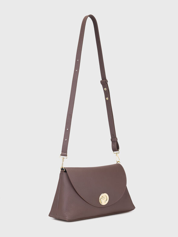 Leather crossbody bag with embossed texture - 2