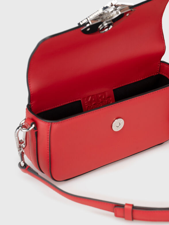 K/SIGNATURE beige leather bag with logo accent - 6