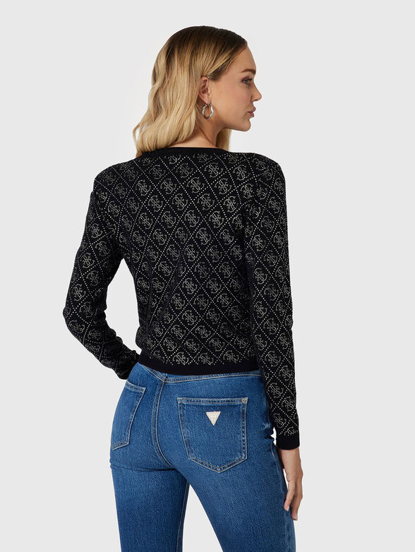 Rhinestones viscose blend cardigan - 3