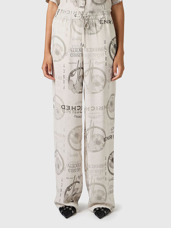 Wide leg trousers with print - 1
