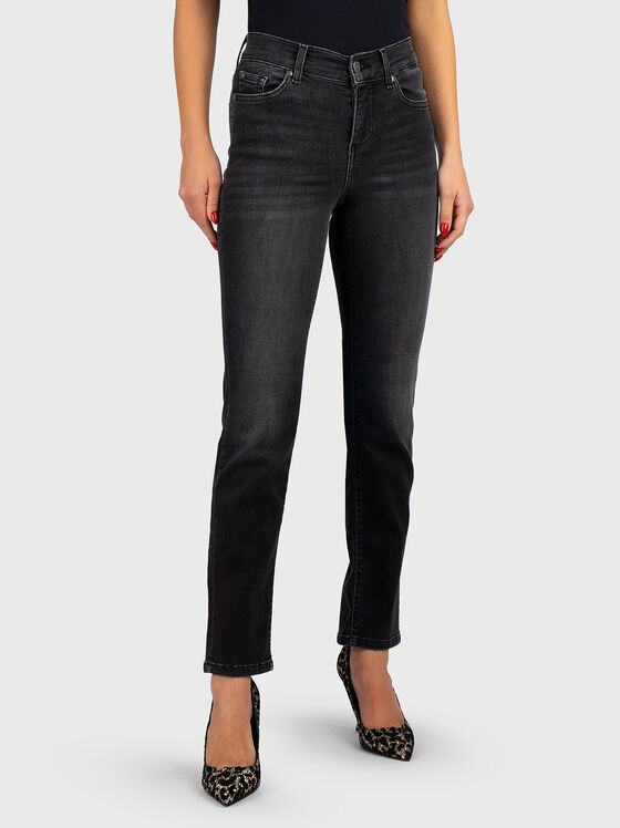 Black jeans with washed effect - 1
