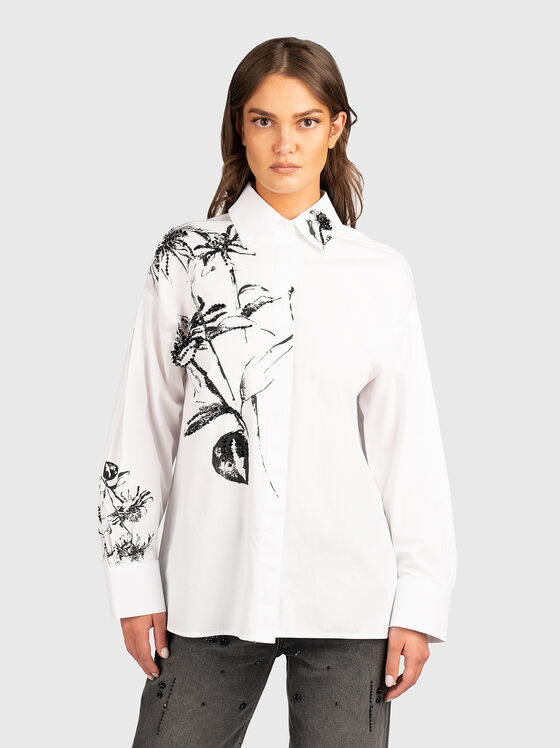 Shirt with floral print - 1