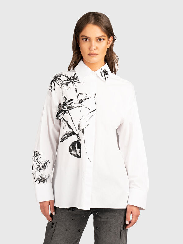 Shirt with floral print - 1