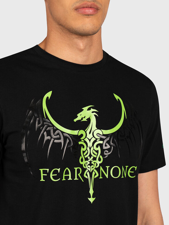 Black t-shirt with print - 3