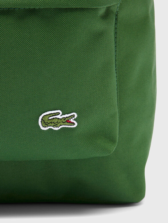 Unisex black backpack with logo detail - 5