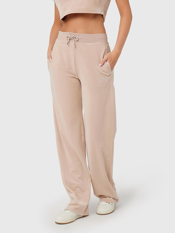 Velvet sports trousers  - 1