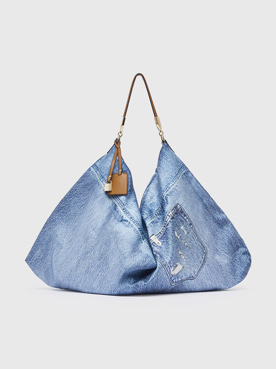 Хобо чанта с деним ефект - 1