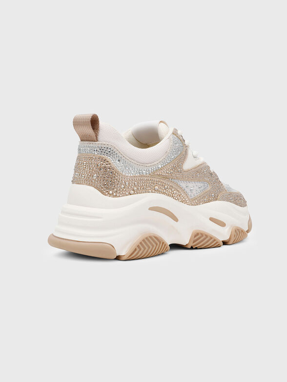 PRIVY sneakers in beige with rhinestones - 4