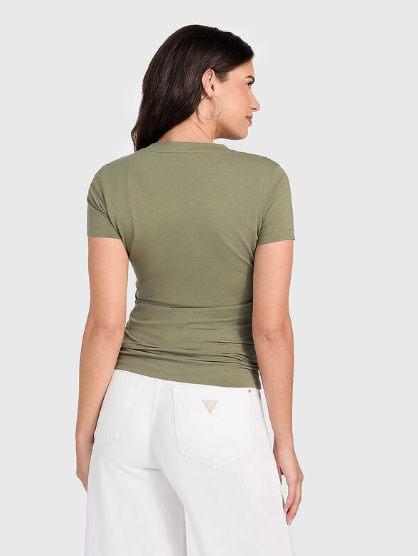 Black cotton T-shirt with logo print - 3