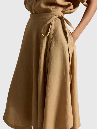 Linen wrap skirt - 3