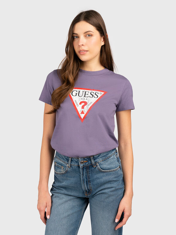 Blue T-shirt with logo print - 1