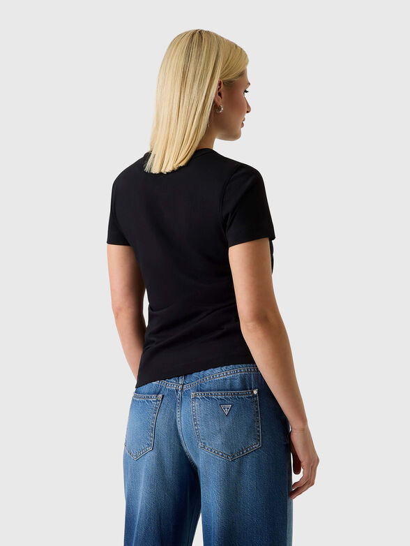 Cotton T-shirt with a round neckline - 3