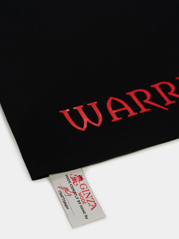 Black T-shirt with logo print - 5