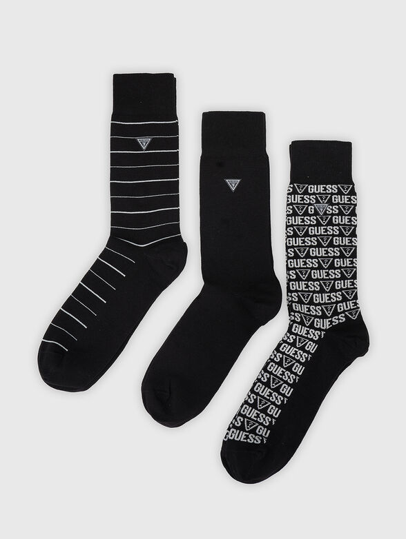 Set of three pairs of socks with logo - 1
