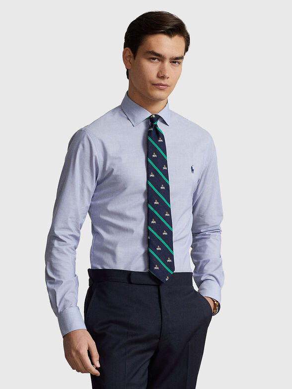 Blue cotton shirt - 1