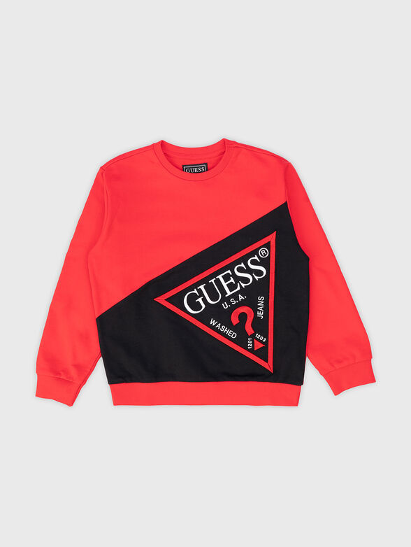 Sweatshirt with contrast print and logo - 1