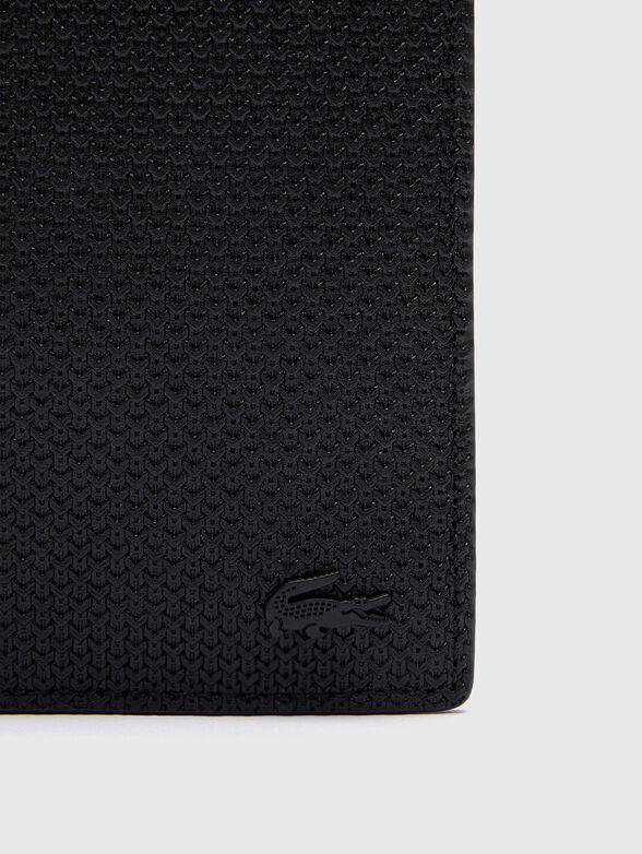 Leather wallet with logo detail - 3