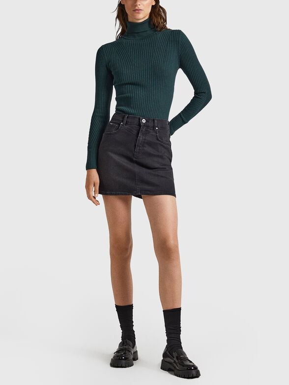 DALIA black polo collar shirt - 2