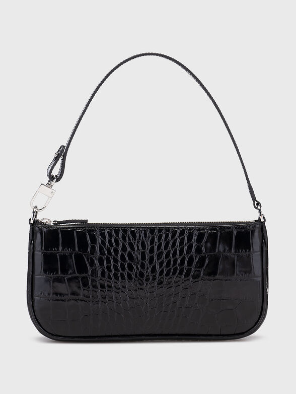 Leather bag with croc effect - 1