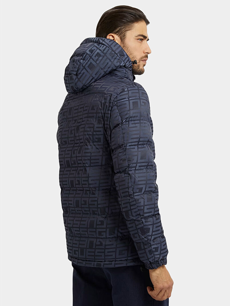 Blue padded jacket with quilted effect - 3